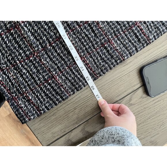 EUC Chaps 3X Black/White/Red Plaid Long Sleeve Blouse With Keyhole Neck & Button - Picture 7 of 7